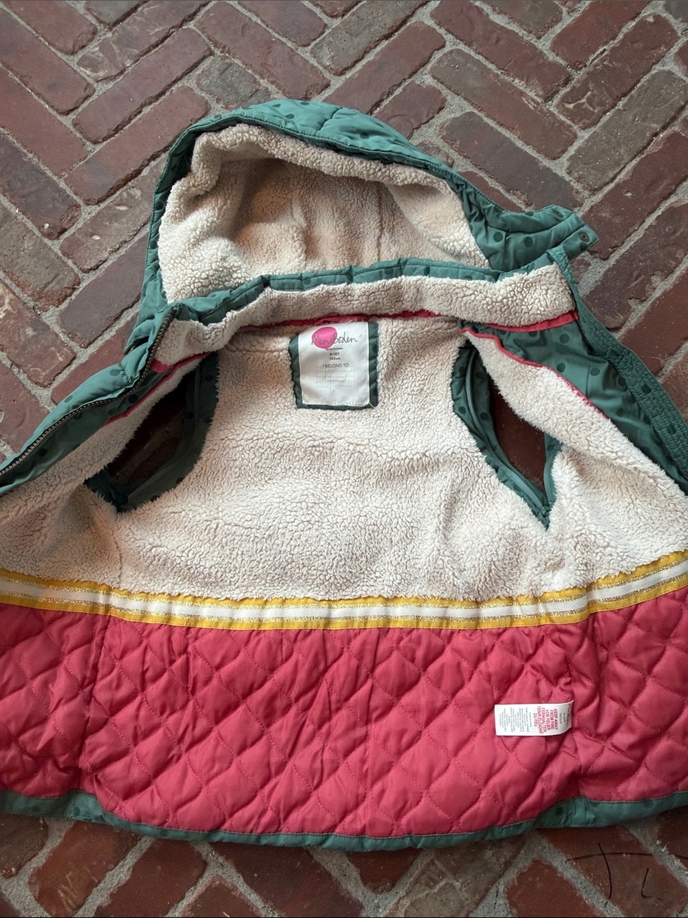 Mini Boden Polkadot Puffer Vest - Picture 4 of 5